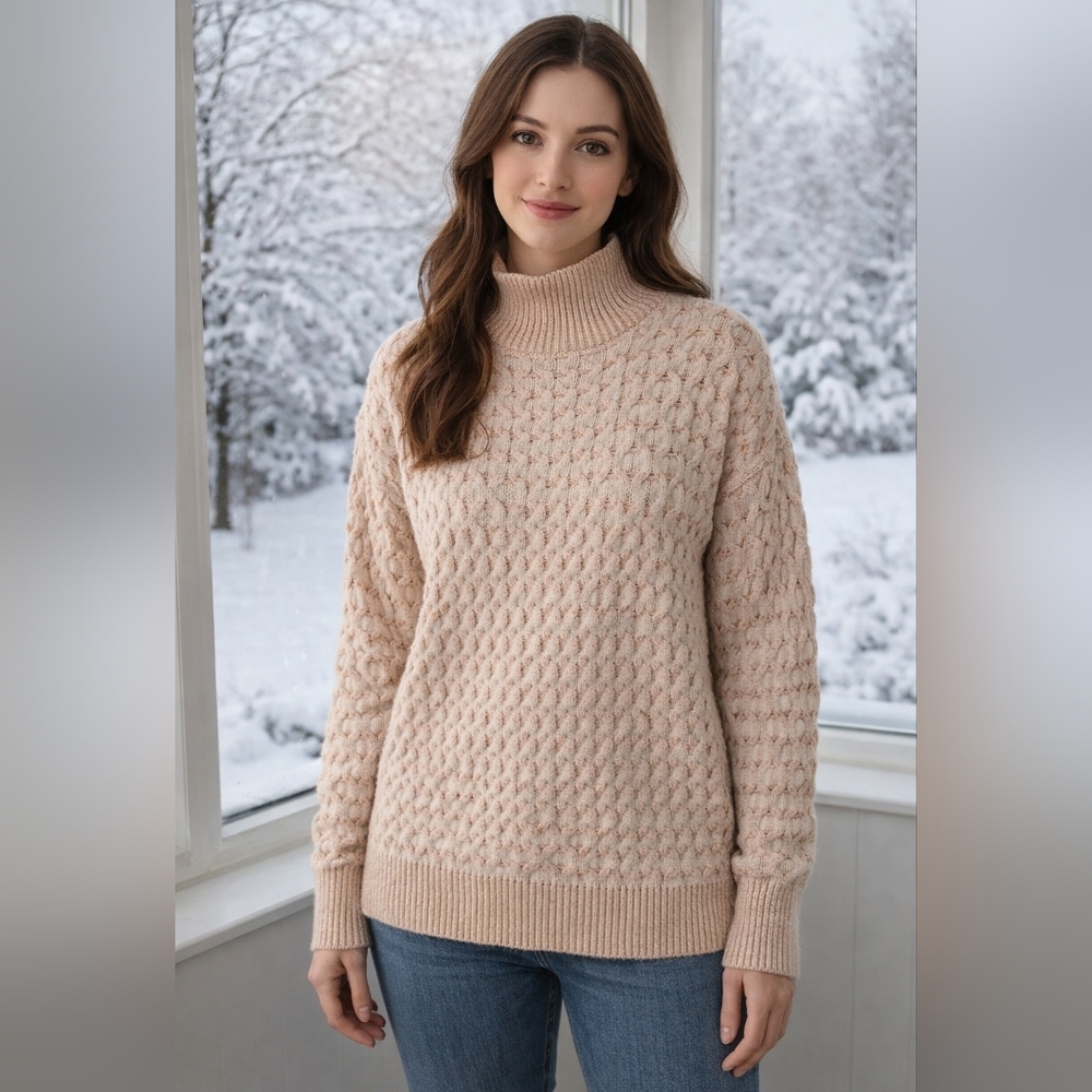 Knox Rose Textured Turtleneck Sweater Size S